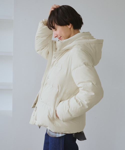 ROPE' PICNIC(ロペピクニック)の「ショートダウン(ダウンジャケット/コート・レディース・オフホワイト/ブラック・M/L)」の14枚目の写真