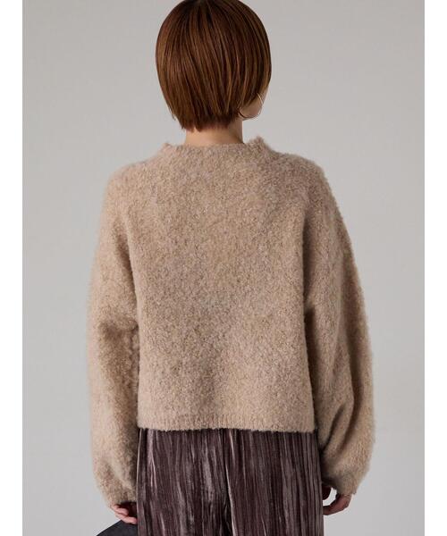 Lugnoncure（ルノンキュール）の「ブークレクロップドニット（ニット/セーター・レディース・レッド/グリーン/ベージュ/チャコールグレー/グレー・F）」の16枚目の写真