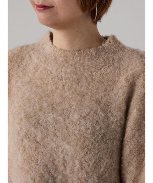 Lugnoncure（ルノンキュール）の「ブークレクロップドニット（ニット/セーター・レディース・レッド/グリーン/ベージュ/チャコールグレー/グレー・F）」の17枚目の写真