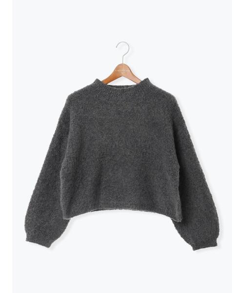 Lugnoncure（ルノンキュール）の「ブークレクロップドニット（ニット/セーター・レディース・レッド/グリーン/ベージュ/チャコールグレー/グレー・F）」の20枚目の写真