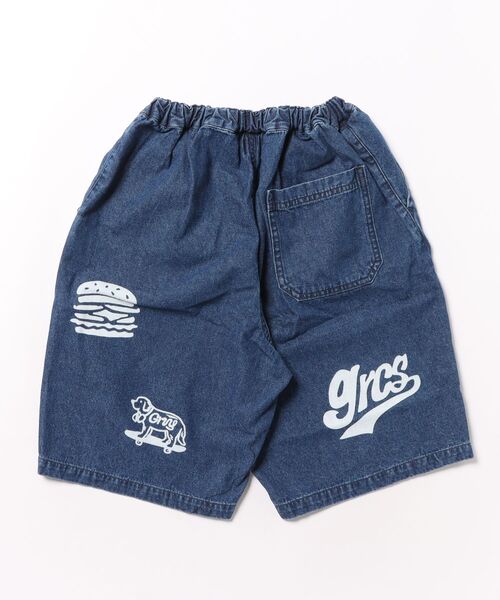 GROOVY COLORS（グルービーカラーズ）の「8oz Denim Graffiti Twisted Shorts（その他パンツ・キッズ・ネイビー・135/145）」の2枚目の写真