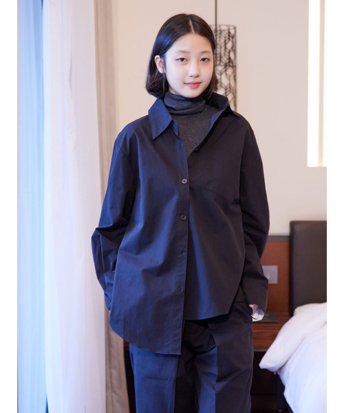 AYIHOLIC CASHMERE（アイホリックカシミア）の「アウター型オーバーシャツ（シャツ/ブラウス・レディース・ブラック・SMALL/MEDIUM）」の5枚目の写真