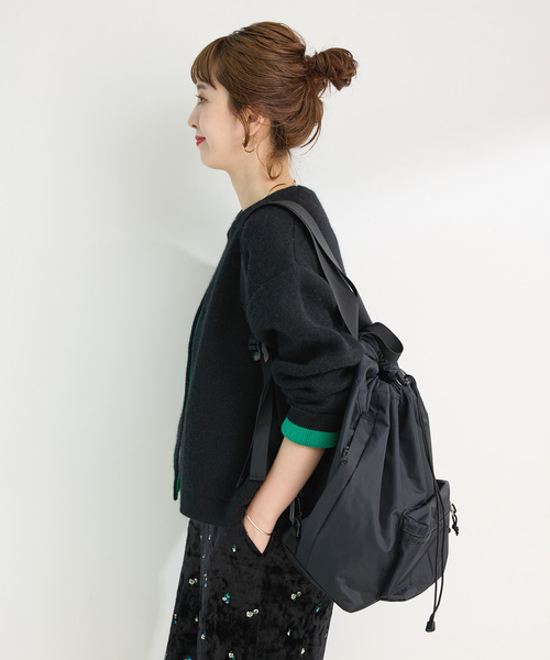 B.C STOCK(ベーセーストック)の「《追加3》2層スムース編みニットブルゾン(カーディガン/ボレロ・レディース・ブラック/チャコールグレー/グレー/ブラウン・FREE)」の5枚目の写真