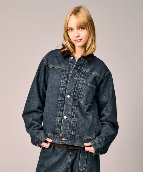 CORDUROY COLLAR DENIM JACKET / コーデュロイカラーデニムジャケット