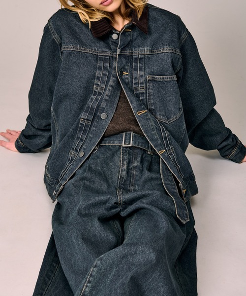 CORDUROY COLLAR DENIM JACKET / コーデュロイカラーデニムジャケット