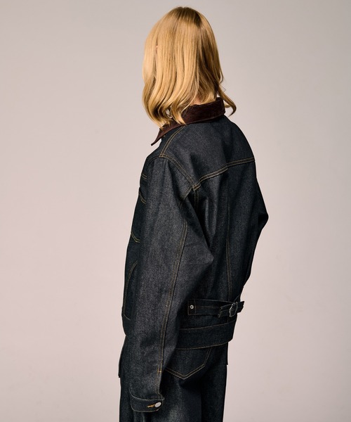WETTEMPT（ウィテンプト）の「CORDUROY COLLAR DENIM JACKET / コーデュロイカラーデニムジャケット（デニムジャケット・メンズ・ブルー/ダークインディゴブルー/ブラック・LARGE/MEDIUM/SMALL）」の22枚目の写真