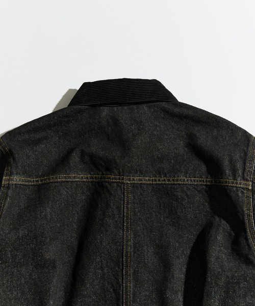 WETTEMPT（ウィテンプト）の「CORDUROY COLLAR DENIM JACKET / コーデュロイカラーデニムジャケット（デニムジャケット・メンズ・ブルー/ダークインディゴブルー/ブラック・LARGE/MEDIUM/SMALL）」の10枚目の写真