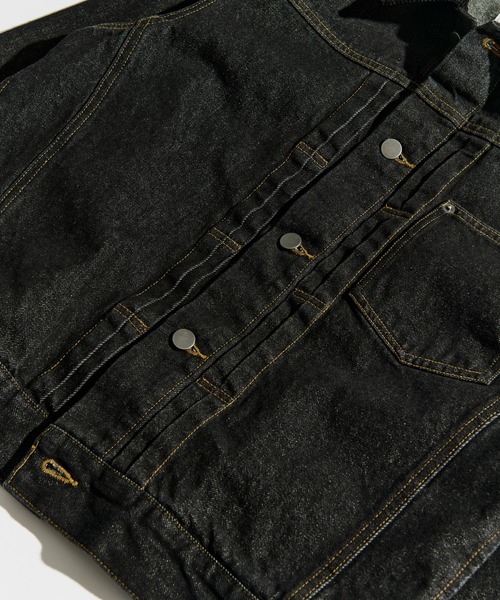 WETTEMPT（ウィテンプト）の「CORDUROY COLLAR DENIM JACKET / コーデュロイカラーデニムジャケット（デニムジャケット・メンズ・ブルー/ダークインディゴブルー/ブラック・LARGE/MEDIUM/SMALL）」の12枚目の写真