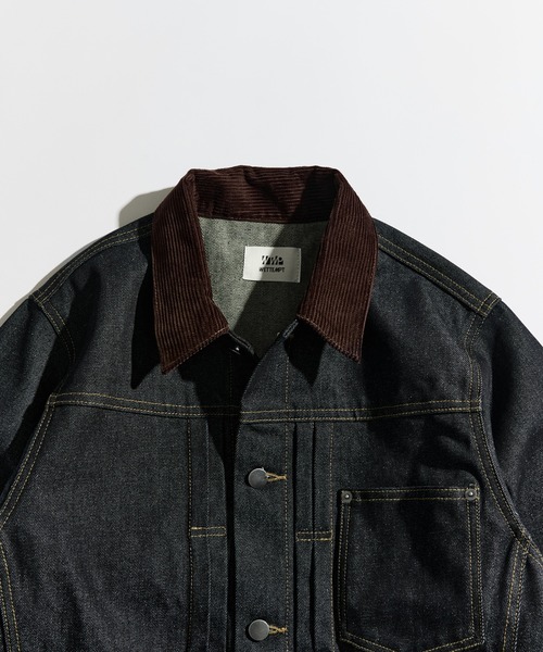 WETTEMPT（ウィテンプト）の「CORDUROY COLLAR DENIM JACKET / コーデュロイカラーデニムジャケット（デニムジャケット・メンズ・ブルー/ダークインディゴブルー/ブラック・LARGE/MEDIUM/SMALL）」の5枚目の写真