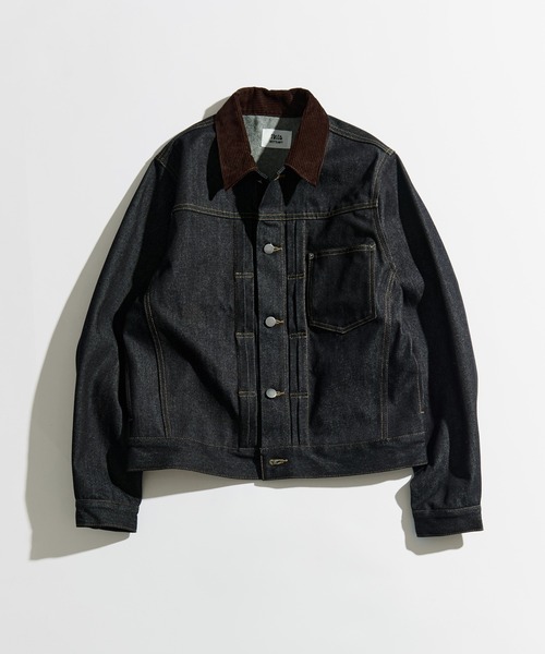 WETTEMPT（ウィテンプト）の「CORDUROY COLLAR DENIM JACKET / コーデュロイカラーデニムジャケット（デニムジャケット・メンズ・ブルー/ダークインディゴブルー/ブラック・LARGE/MEDIUM/SMALL）」の16枚目の写真