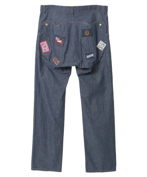 KARL HELMUT(カールヘルム)の「くまバックシルエットデニムパンツ(デニムパンツ・レディース・ネイビー/ブラック・MEDIUM/LARGE/X-LARGE/XX-LARGE)」の4枚目の写真