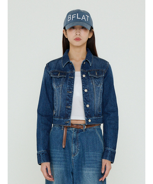 Bb' BENETTON（ビーフラットベネトン）の「ウォッシュドデニムジャケット (インディゴ)（デニムジャケット・レディース・その他・S/M）」の3枚目の写真