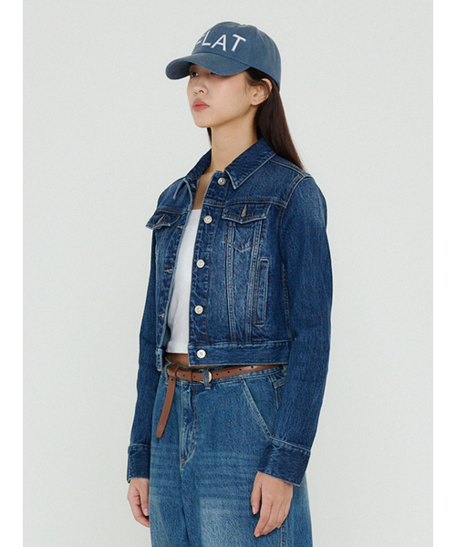 Bb' BENETTON（ビーフラットベネトン）の「ウォッシュドデニムジャケット (インディゴ)（デニムジャケット・レディース・その他・S/M）」の4枚目の写真
