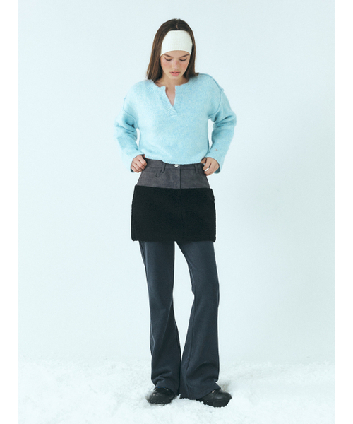 ETMON（エトモン）の「Neck-Slit Knit Pullover, Light Blue（ニット/セーター・レディース・その他・FREE）」の3枚目の写真