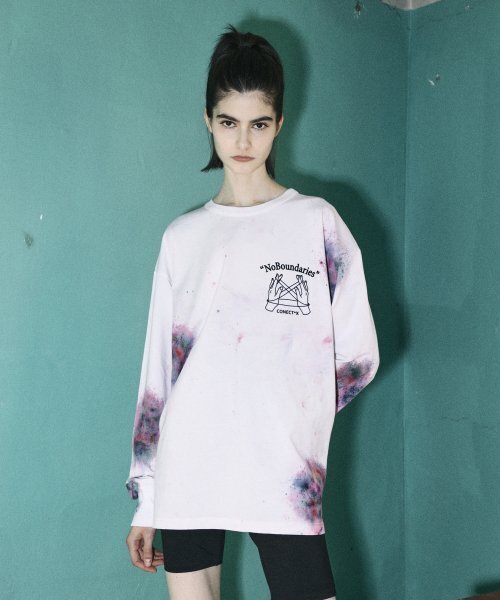 CONECTX(コネクト エックス)の「No Boundaries Hand Spray Dyed Long Sleeve T-shirt (multi/white ver.)(Tシャツ/カットソー・メンズ・その他・M/L)」の3枚目の写真