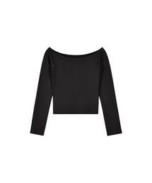 オフショルダーTシャツ (ダークグレー)