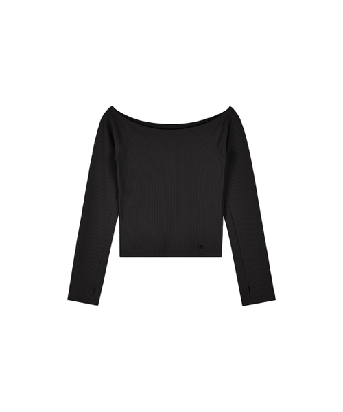 Bb' BENETTON(ビーフラットベネトン)の「オフショルダーTシャツ (ダークグレー)(Tシャツ/カットソー・レディース・その他・S/M)」の1枚目の写真