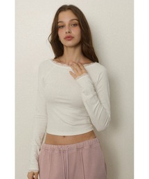 ALEXIA STAM | Wellness Lace Long Sleeve Tee/ウェルネス レースロンT(Tシャツ/カットソー)