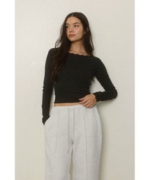 ALEXIA STAM | Wellness Lace Long Sleeve Tee/ウェルネス レースロンT(Tシャツ/カットソー)