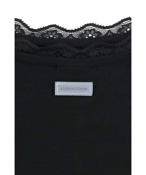 ALEXIA STAM（アリシアスタン）の「Wellness Lace Long Sleeve Tee/ウェルネス レースロンT（Tシャツ/カットソー・レディース・ホワイト/ブラック/グレー・M/S）」の16枚目の写真