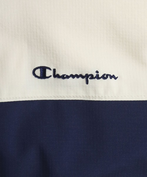 Champion（チャンピオン）の「Champion（チャンピオン）UVカット ストレッチ ブルゾンパーカー/ライトアウター/リラックスフィット（マウンテンパーカー・レディース・アイボリー/グレイッシュベージュ/グレイッシュブルー・M/L）」の6枚目の写真