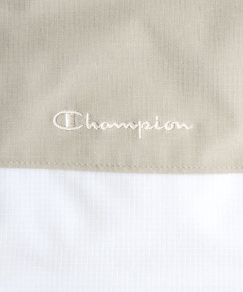 Champion（チャンピオン）の「Champion（チャンピオン）UVカット ストレッチ ブルゾンパーカー/ライトアウター/リラックスフィット（マウンテンパーカー・レディース・アイボリー/グレイッシュベージュ/グレイッシュブルー・M/L）」の10枚目の写真