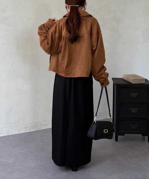 Thevon（ゼボン）の「ベルト付きナロースカート（スカート・レディース・ブラック/ベージュ・M/S）」の6枚目の写真