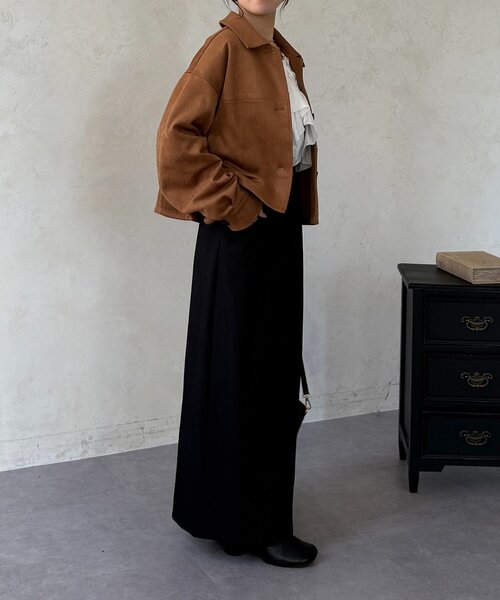 Thevon（ゼボン）の「ベルト付きナロースカート（スカート・レディース・ブラック/ベージュ・M/S）」の7枚目の写真