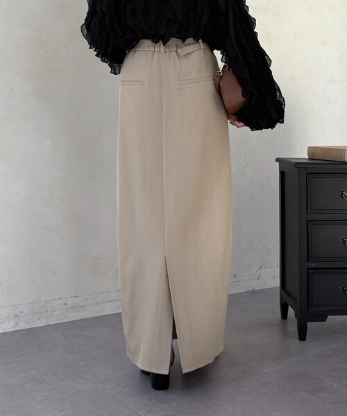 Thevon（ゼボン）の「ベルト付きナロースカート（スカート・レディース・ブラック/ベージュ・M/S）」の10枚目の写真