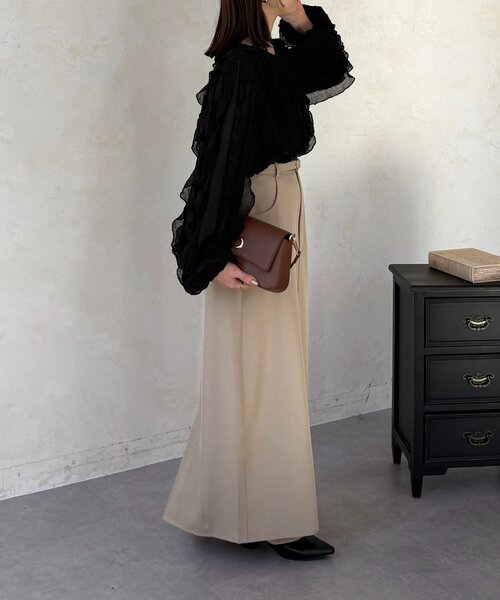 Thevon（ゼボン）の「ベルト付きナロースカート（スカート・レディース・ブラック/ベージュ・M/S）」の13枚目の写真