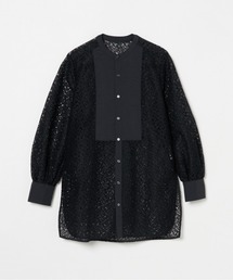 LACE COLLARLESS SHIRT