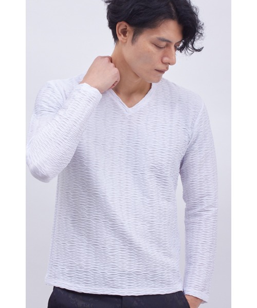 TORNADO MART∴タックドアロージャカード長袖カットソー（Tシャツ