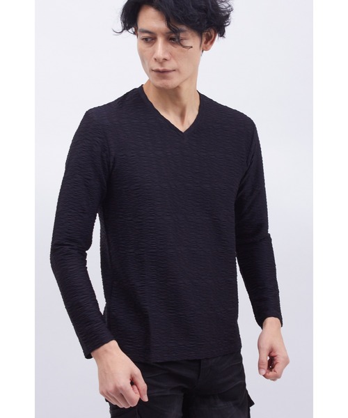 TORNADO MART∴タックドアロージャカード長袖カットソー（Tシャツ