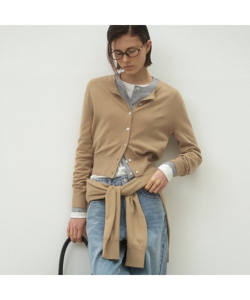 ATELIER NAIN(アトリエナイン)の「ESSENTIAL WOOL KNIT CARDIGAN(CD-2147)(カーディガン/ボレロ・レディース・ベージュ/グレー/チャコール/ダークネイビー/ブルー・XS-S/M-L)」の3枚目の写真