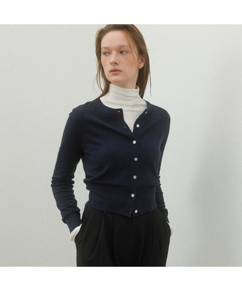 ATELIER NAIN(アトリエナイン)の「ESSENTIAL WOOL KNIT CARDIGAN(CD-2147)(カーディガン/ボレロ・レディース・ベージュ/グレー/チャコール/ダークネイビー/ブルー・XS-S/M-L)」の5枚目の写真