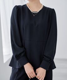 COHINA（コヒナ）の「トリアセジョーゼットペプラムブラウス 【低身長・小柄女性】（シャツ/ブラウス）」