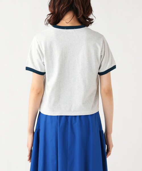 BEAMS HEART(ビームスハート)の「リンガー ロゴ Tシャツ(Tシャツ/カットソー・レディース・ホワイト系その他5/オフホワイト/チャコールグレー・FREE)」の10枚目の写真
