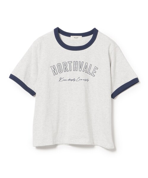 BEAMS HEART(ビームスハート)の「リンガー ロゴ Tシャツ(Tシャツ/カットソー・レディース・ホワイト系その他5/オフホワイト/チャコールグレー・FREE)」の17枚目の写真