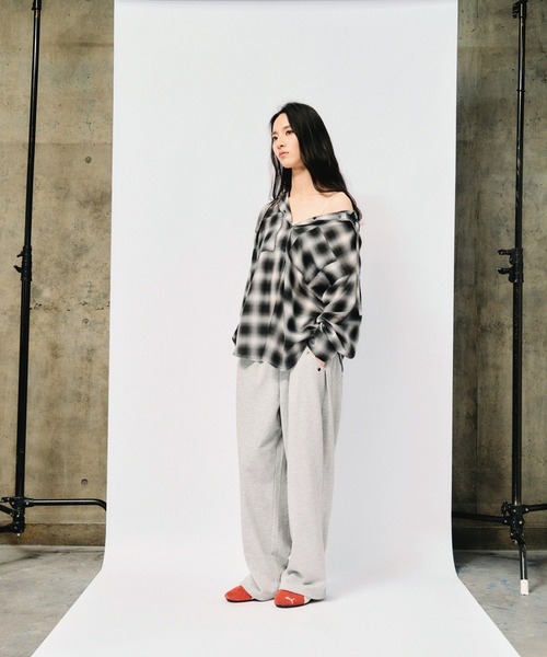 3.3 Field Trip （3.3フィールドトリップ）の「3.3 Field Trip／ハトメデザインスウェットパンツ（スウェットパンツ・レディース・ブラック/グレー/オートミール・FREE）」の7枚目の写真