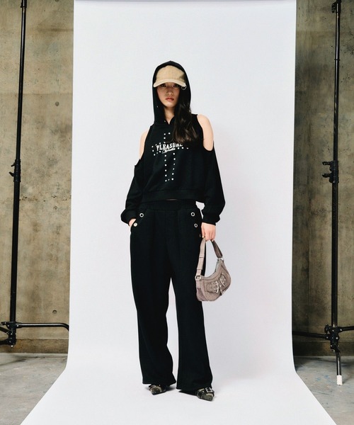 3.3 Field Trip （3.3フィールドトリップ）の「3.3 Field Trip／ハトメデザインスウェットパンツ（スウェットパンツ・レディース・ブラック/グレー/オートミール・FREE）」の8枚目の写真