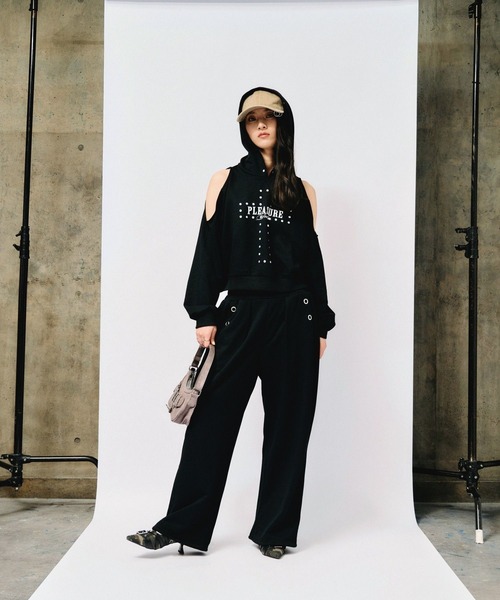 3.3 Field Trip （3.3フィールドトリップ）の「3.3 Field Trip／ハトメデザインスウェットパンツ（スウェットパンツ・レディース・ブラック/グレー/オートミール・FREE）」の9枚目の写真