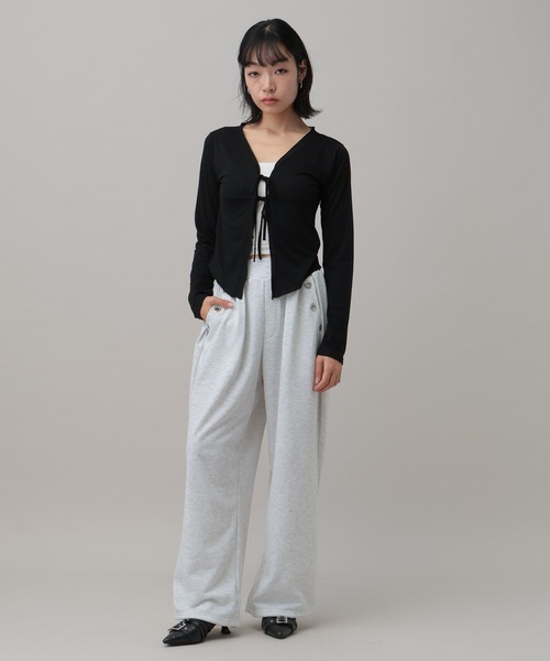 3.3 Field Trip （3.3フィールドトリップ）の「3.3 Field Trip／ハトメデザインスウェットパンツ（スウェットパンツ・レディース・ブラック/グレー/オートミール・FREE）」の16枚目の写真