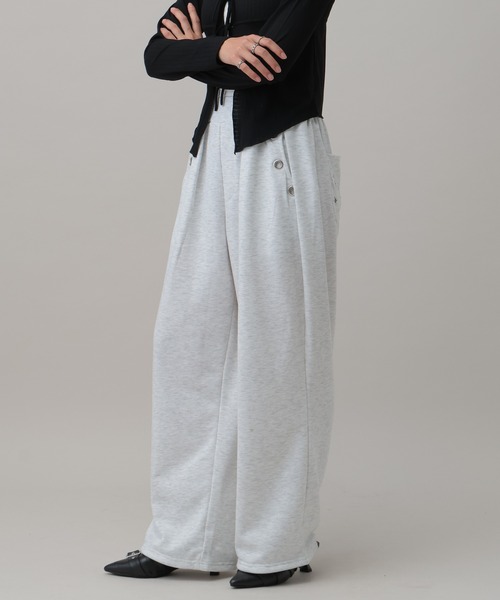 3.3 Field Trip （3.3フィールドトリップ）の「3.3 Field Trip／ハトメデザインスウェットパンツ（スウェットパンツ・レディース・ブラック/グレー/オートミール・FREE）」の19枚目の写真