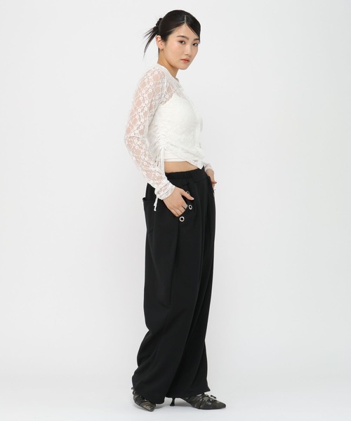 3.3 Field Trip （3.3フィールドトリップ）の「3.3 Field Trip／ハトメデザインスウェットパンツ（スウェットパンツ・レディース・ブラック/グレー/オートミール・FREE）」の22枚目の写真