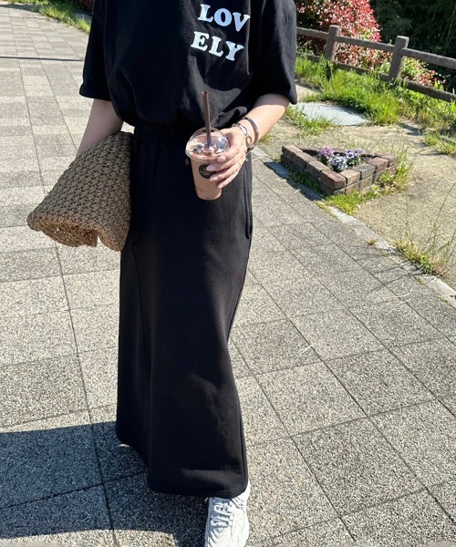 Flugge(フラッジー)の「スウェットロングスカート(スカート・レディース・ブラック・FREE)」の7枚目の写真