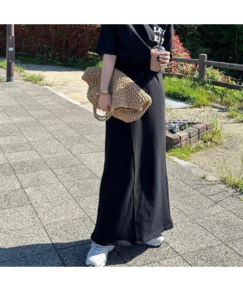 Flugge(フラッジー)の「スウェットロングスカート(スカート・レディース・ブラック・FREE)」の8枚目の写真