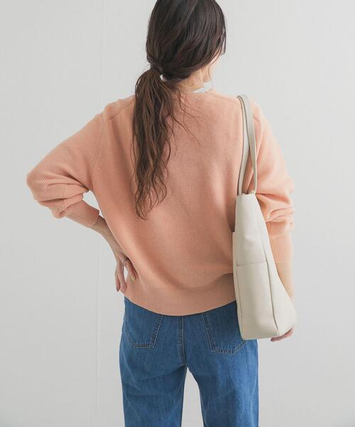 URBAN RESEARCH DOORS（アーバンリサーチドアーズ）の「コットン畦Vネックニット（ニット/セーター・レディース・ピンク/アイボリー/ライトブルー・FREE）」の8枚目の写真