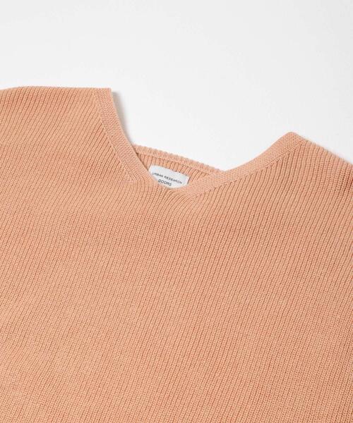 URBAN RESEARCH DOORS（アーバンリサーチドアーズ）の「コットン畦Vネックニット（ニット/セーター・レディース・ピンク/アイボリー/ライトブルー・FREE）」の14枚目の写真