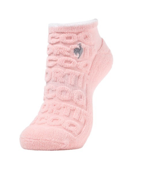 le coq sportif GOLF(ルコックスポルティフゴルフ)の「パイル地アンクル丈ソックス【返品不可商品】(ソックス/靴下・レディース・ネイビー/ホワイト/ピンク・22-24)」の1枚目の写真