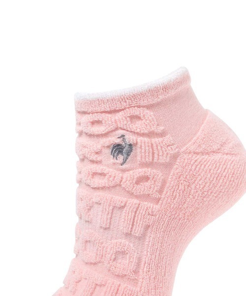 le coq sportif GOLF(ルコックスポルティフゴルフ)の「パイル地アンクル丈ソックス【返品不可商品】(ソックス/靴下・レディース・ネイビー/ホワイト/ピンク・22-24)」の7枚目の写真